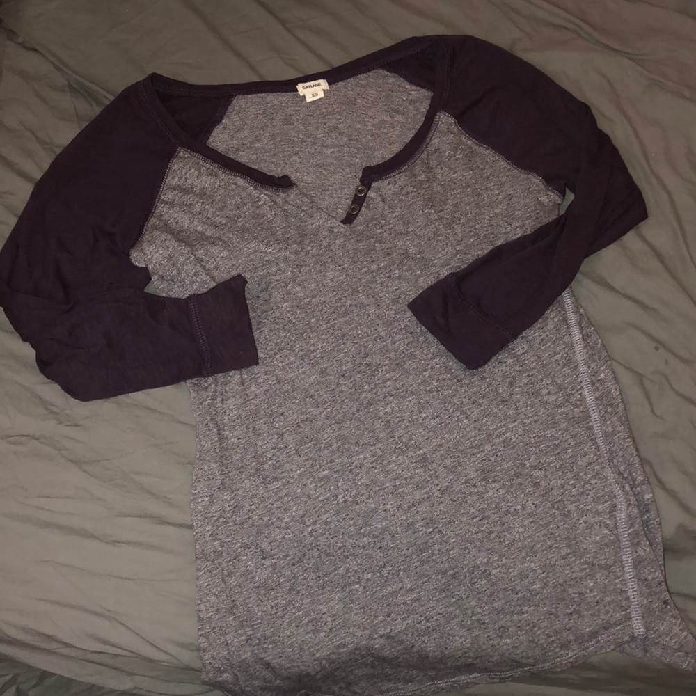 Purple 3/4 sleeve garage shirt